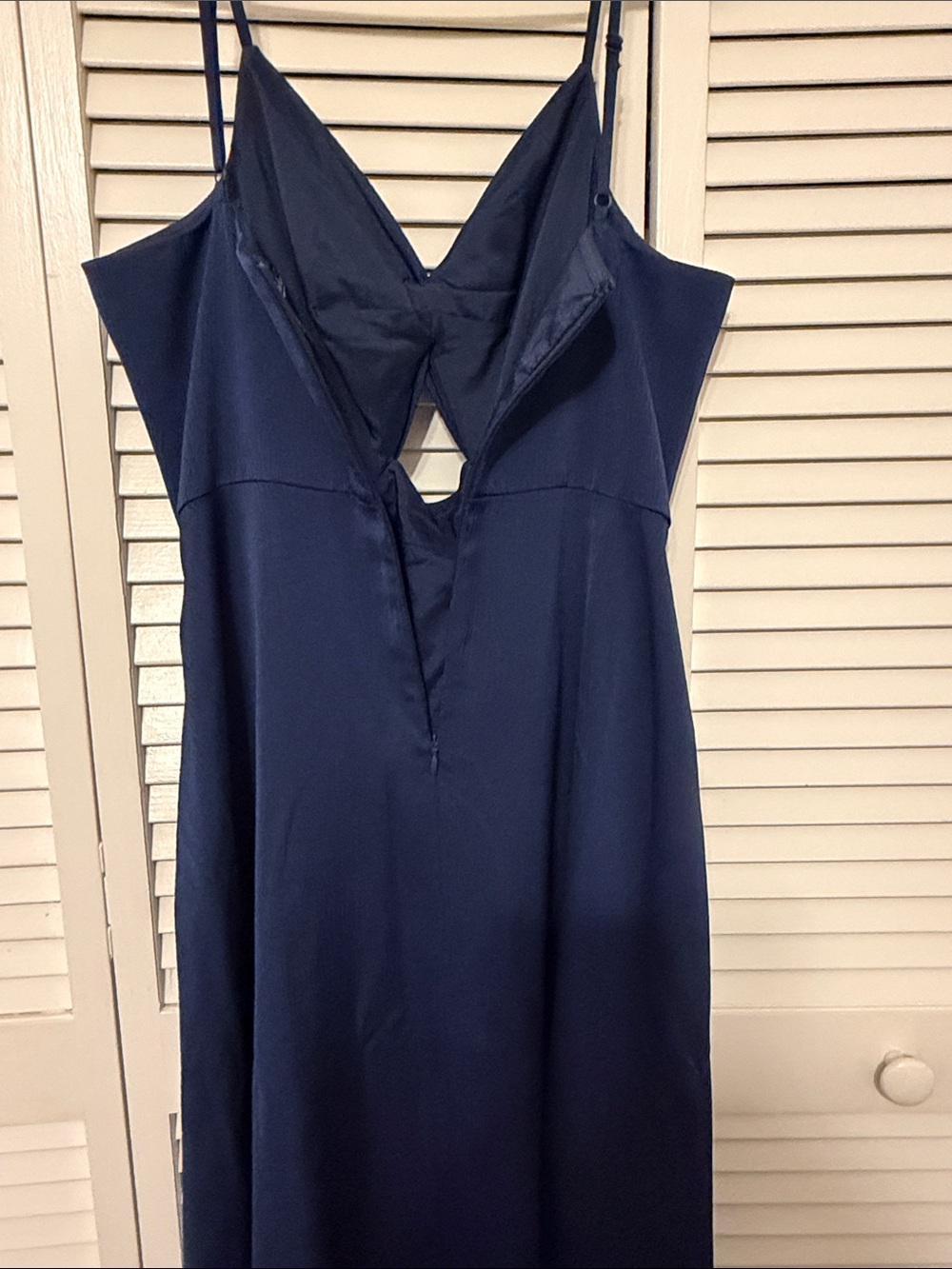 Aidan Mattox Navy Twist-Front Maxi Dress - Picture 5 of 6
